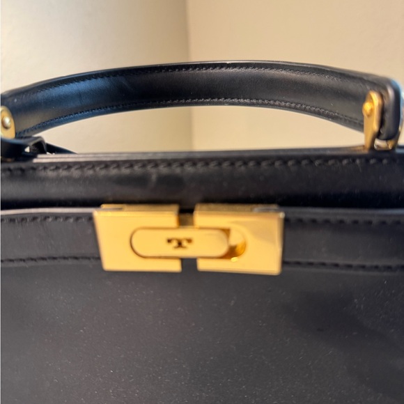 Tory Burch Black and Gold Mini Bag with Structured Design - Picture 2 of 3